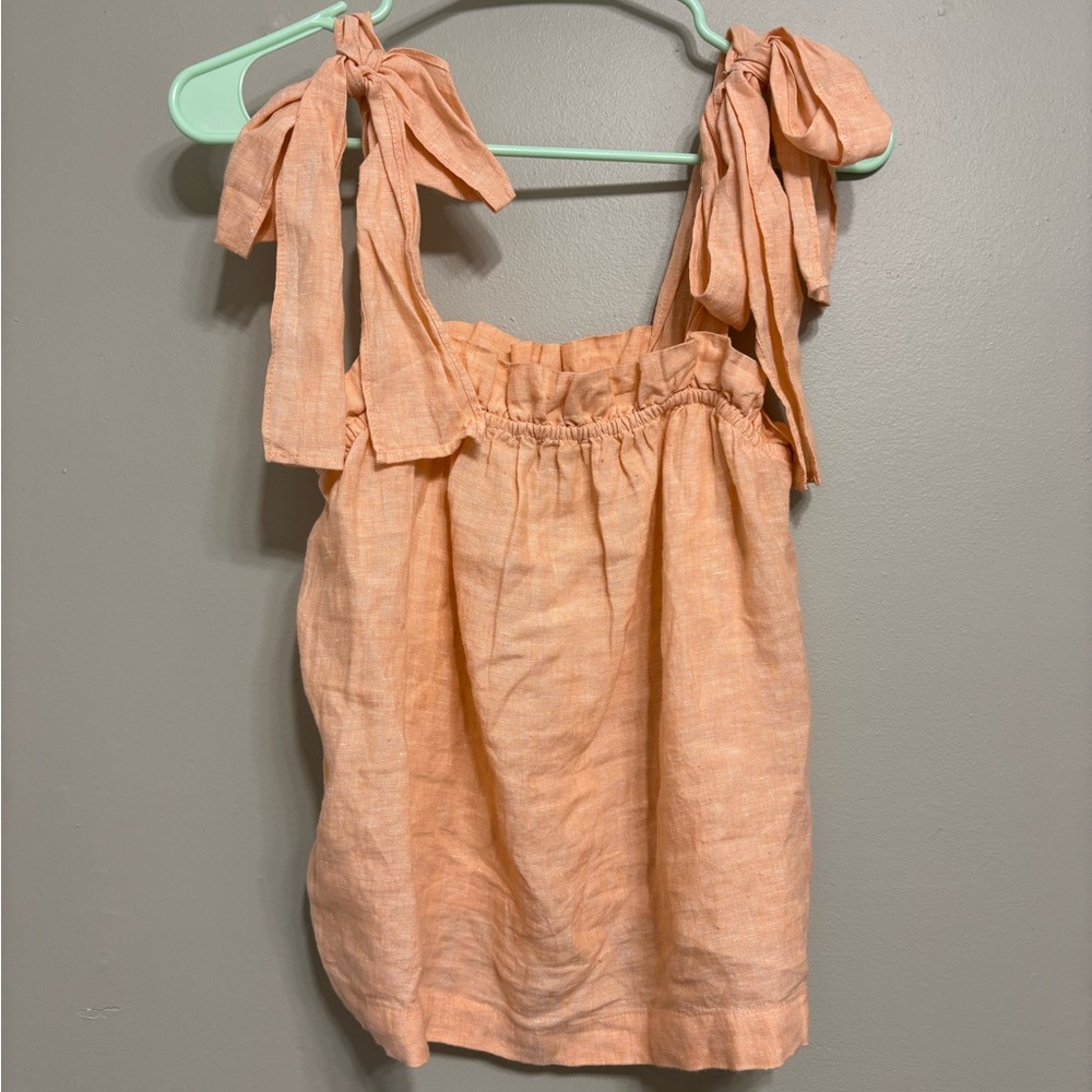 J. Crew Peach Linen Tank Top. Women’s size small
